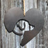 Labrador Heart -  Rustic Solid Steel